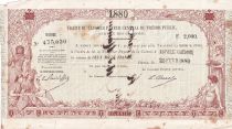 Nle Calédonie 2000 Francs - Traite du Trésor Public - Sign. Chazal - 25-02-1880 - TTB+