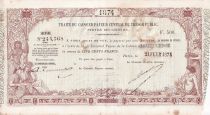 Nle Calédonie 500 Francs - Traite du Trésor Public - 21-02-1874 - SUP+