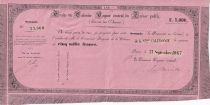 Nle Calédonie 5000 Francs - Traite du Trésor Public - 21-09-1867 - TTB+