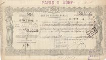 Nle Calédonie 50500 Francs - Bon du trésor public - 06-08-1896