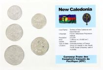 Nle Calédonie Blister 5 monnaies NOUVELLE CALEDONIE (1 à 20 francs)