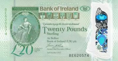 Nordirland 20 Pounds Distillery Bushmills - Polymer 2017 (2019) - UNC