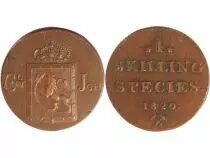 Noruega 1 Skilling Carl XIV - Arms