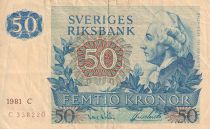 Norvège 50 - Kronur - Gustav III - 1981 - Série C - P.53c