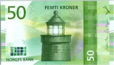 Norv�ge 50 Kroner Phare 2017 (2018)