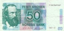 Norway  50 Kroner -  Aasmund Olavsson Vinje - 1987