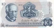 Norway 10 Kroner - Fridtjof Nansen - Fisherman - 1979 - Serial BC -P.37c