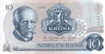 Norway 10 Kroner - Fridtjof Nansen - Fisherman - 1983 - Serial CL -P.37c