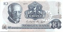Norway 10 Kroner, Fridtjof Nansen - Fisherman - 1977 - SPL - P.36
