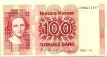 Norwegen 100 Kroner Cahilla Collett - 1985 - UNC P.43c