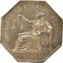 Notaries, Beauvais- Silver Token - Horn (after 1880)