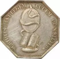 Notaries, Le Mans - Silver Token - Lamp (1832 / 1841)