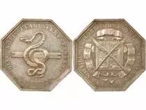 Notaries, Trevoux - Silver Token - 1832 Corne (Ap. 1880)