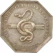 Notaries, Trevoux - Silver Token - 1832 Corne (Ap. 1880)