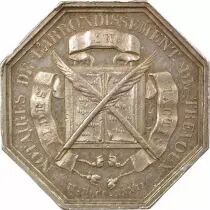 Notaries, Trevoux - Silver Token - 1832 Corne (Ap. 1880)