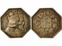 Notaries of Le Havre - Silver Token, Louis IX & Charlemagne - 1844 (after 1880)