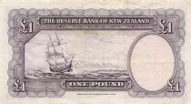 Nouvelle-Z&eacute;lande 1 Pound - James Cook - ND (1956-60) - P.159c