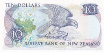 Nouvelle-Zélande 10 Dollars - Elisabeth II - Nestor Kea - ND (1985-1989) - Série NJR - Petit numéro