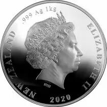 Nouvelle-Z&eacute;lande KIWI 1 Kg Argent 2020 Nouvelle Z&eacute;lande