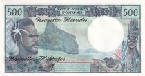 Nouvelles Hébrides 500 Francs - Polynésien - Pirogue - ND (1979) - Série N.1 - P.19b