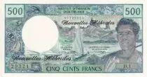 Nouvelles Hébrides 500 Francs Polynésien - Pirogue - 1970 - Serial B.1 - SPL - P.19a
