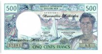 Nouvelles Hébrides 500 Francs Polynésien - Pirogue - 1970 alph A.1