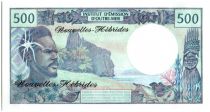 Nouvelles Hébrides 500 Francs Polynésien - Pirogue - 1970 alph A.1