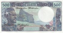 Nouvelles Hébrides 500 Francs Polynésien - Pirogue - 1980 alph N.1