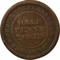 Nova Scotia - 1/2 Penny Token, Trade & Navigation - 1813