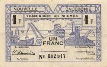 Nueva Caledonia 1 Franc - 15-07-1942 - P.52
