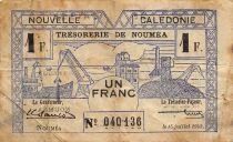 Nueva Caledonia 1 Franc - 15-07-1942 - P.52