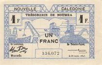 Nueva Caledonia 1 Franc - 29-03-1943 - P.55