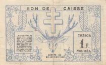 Nueva Caledonia 1 Franc - 29-03-1943 - P.55