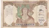 Nueva Caledonia 100 Francs - Statue of Angkor - Specimen cancelled - ND (1937-1967) - Serial L.16 - P.42s