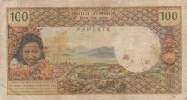 Nueva Caledonia 100 Francs - Tahitian - 1969 - Series J.1