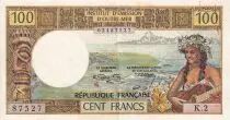 Nueva Caledonia 100 Francs Woman playing guitar - 1971 - Serial X.1 - XF - P.63b