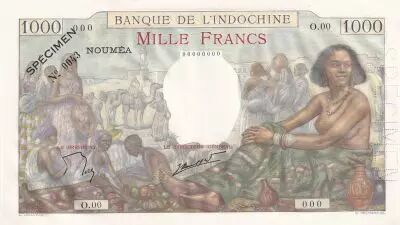Nueva Caledonia 1000 Francs ND (1963) - Specimen