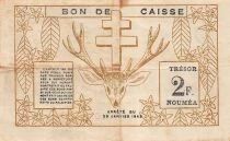 Nueva Caledonia 2 Francs - 29-03-1943 - P.56a