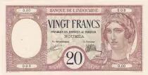 Nueva Caledonia 20 Francs - Banque de l\'Indochine - 1929 - Sp�cimen