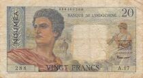 Nueva Caledonia 20 Francs - Young sheperd - ND (1951) - P.50a