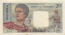 Nueva Caledonia 20 Francs - Young sheperd - ND (1954-1958) - P.50b
