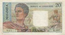 Nueva Caledonia 20 Francs - Young sheperd - ND (1963) - P.50c