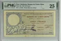 Nueva Caledonia 20 Francs Noumea - Bank of  Indo-China - 1913 - PMG 25