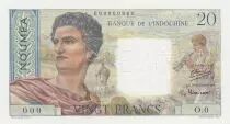 Nueva Caledonia 20 Francs Young farmer - ND (1954) - Specimen - P.50