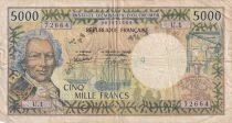 Nueva Caledonia 5,000 Francs - Bougainville - 1971?1984 - Noum&eacute;a - Series U.1