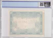 Nueva Caledonia 5 Francs - Noumea - Liberty seated - Specimen - 2 Juin 1924 - PCGS 64 Details - P.19s