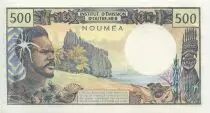 Nueva Caledonia 500 Francs Dugout Canoe - Polynesian man