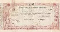 Nueva Caledonia 5000 Francs -  French colonial note - Sign. Chazal - 23-02-1882 - VF