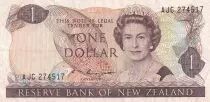 Nueva Zelanda 1 Dollar - Elizabeth II - Fantail - ND (1985-1989) - P.169b