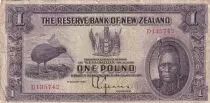 Nueva Zelanda 1 Pound - Chief Maori - Kiwi - 1934 - Serial D